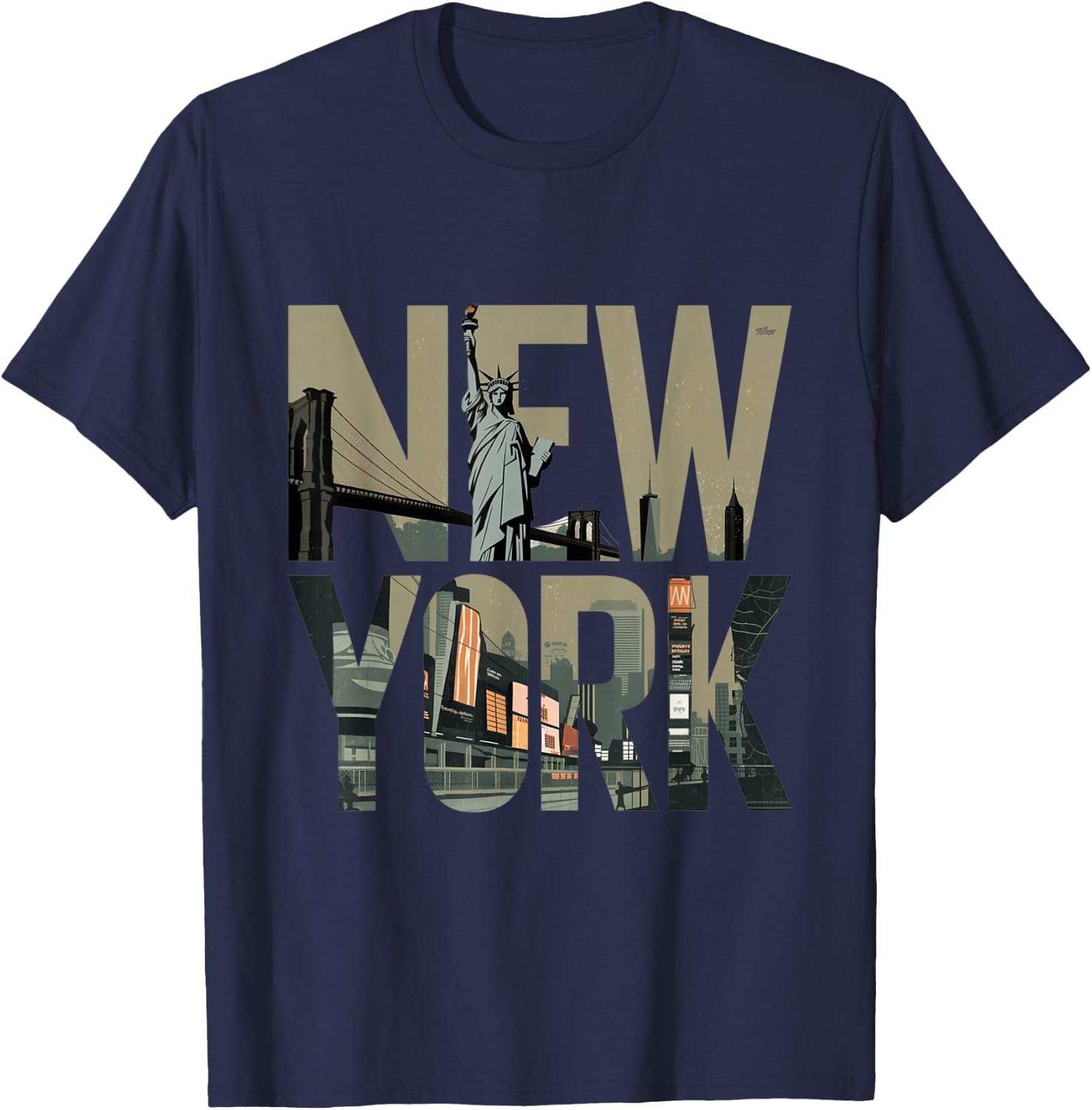 New York Freiheitsstatue T-Shirt - T-Shirt | Navy