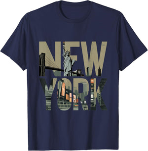 New York Freiheitsstatue T-Shirt - T-Shirt | Navy