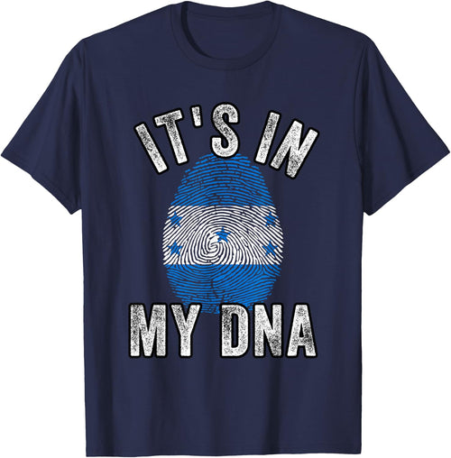 Funny it's in my DNA Honduras flag Fingerprint