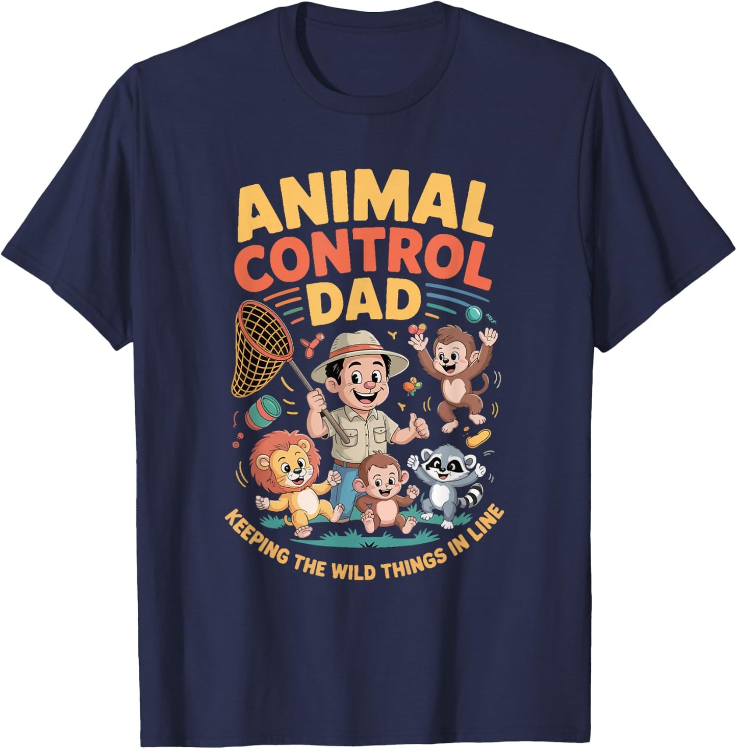 Animal Control Dad Rescue Veterinary Costume Wildlife T-Shirt - T-Shirt | Navy