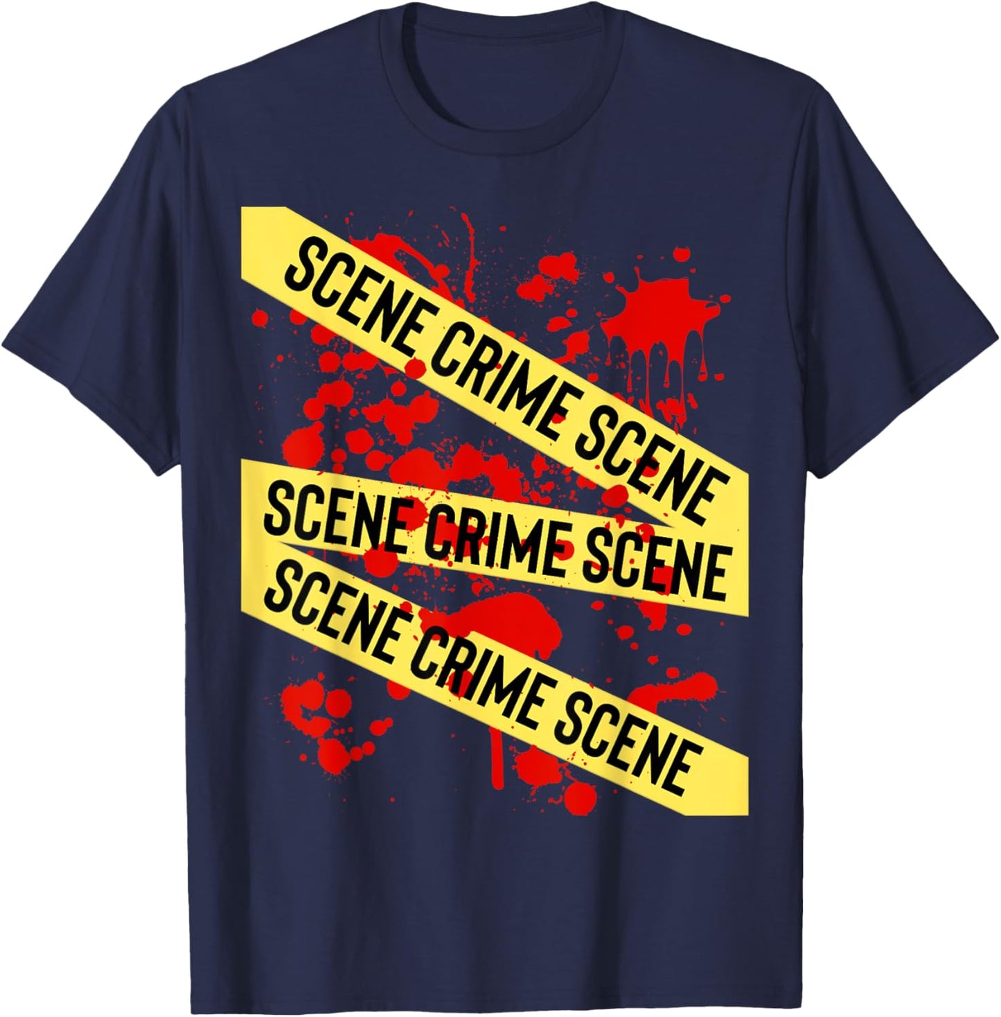 Crime Scene Investigation Tape Design T-Shirt - T-Shirt | Navy