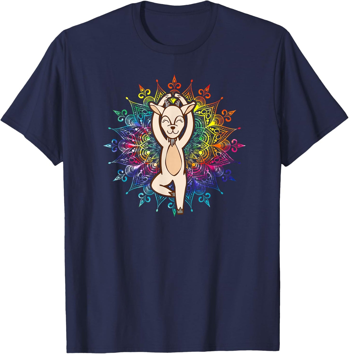 Goat Girl Lover & Farmer HD0 Black -Adults T-Shirt - T-Shirt | Navy