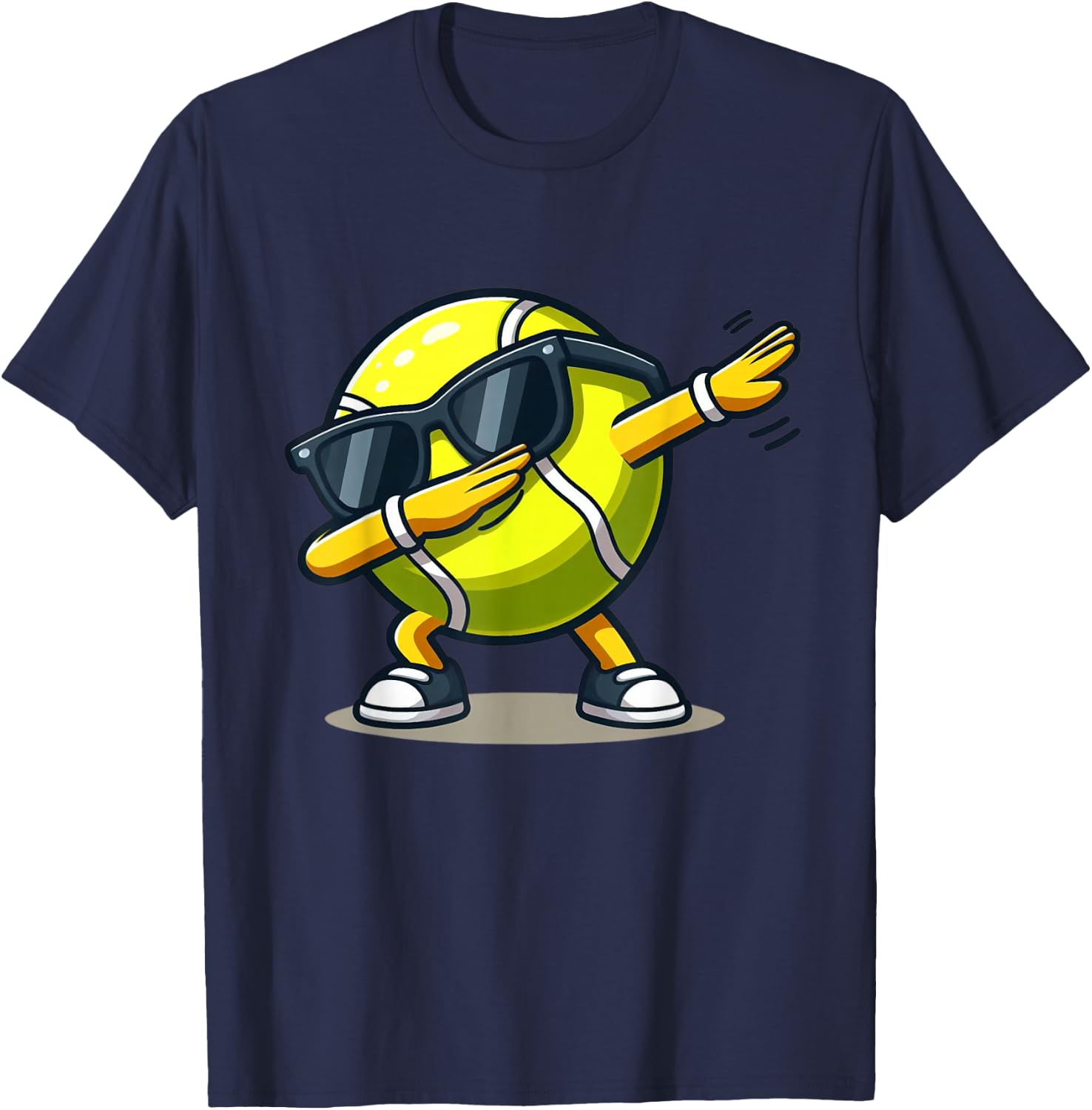 Dabbing Tennis Ball Shirt Funny Boys Men Women Sports Player T-Shirt - T-Shirt | Navy