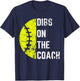 Dibs On The Coach Funny Softball Wife - Baseball Coach T-Shirt - T-Shirt | Navy