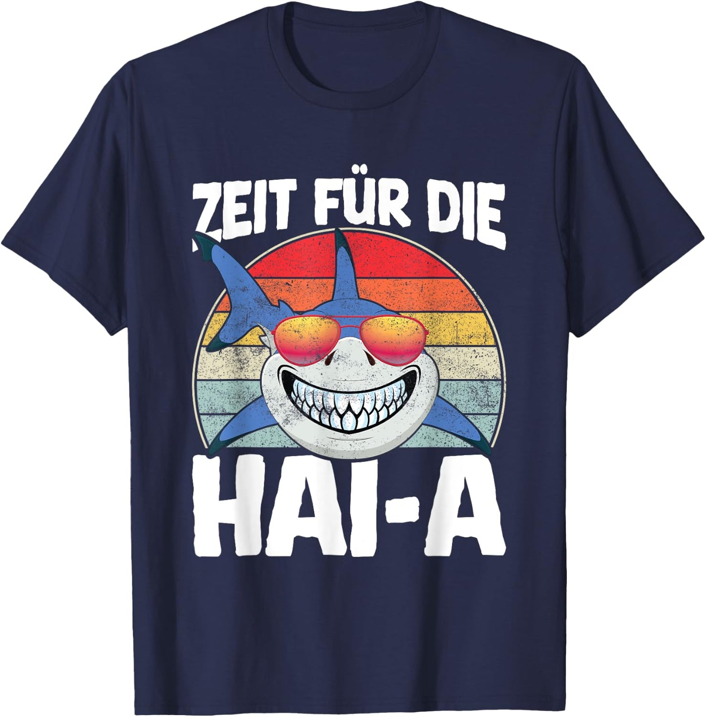 Zeit Für Die Haia Hai Schlafshirt Müde Pyjama Lustig Schlaf T-Shirt - T-Shirt | Navy