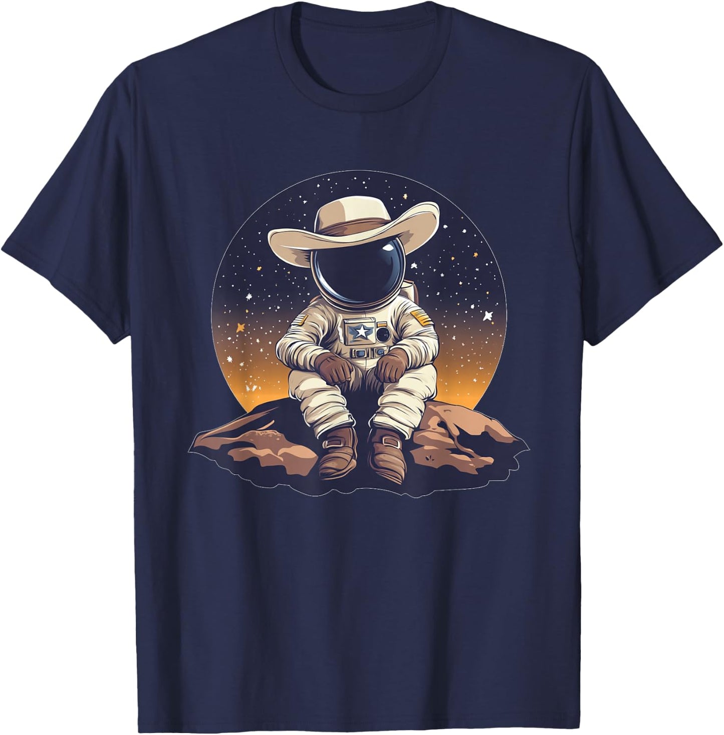 Rodeo Astronaut Costume for Cowboy and Space Lovers T-Shirt - T-Shirt | Navy