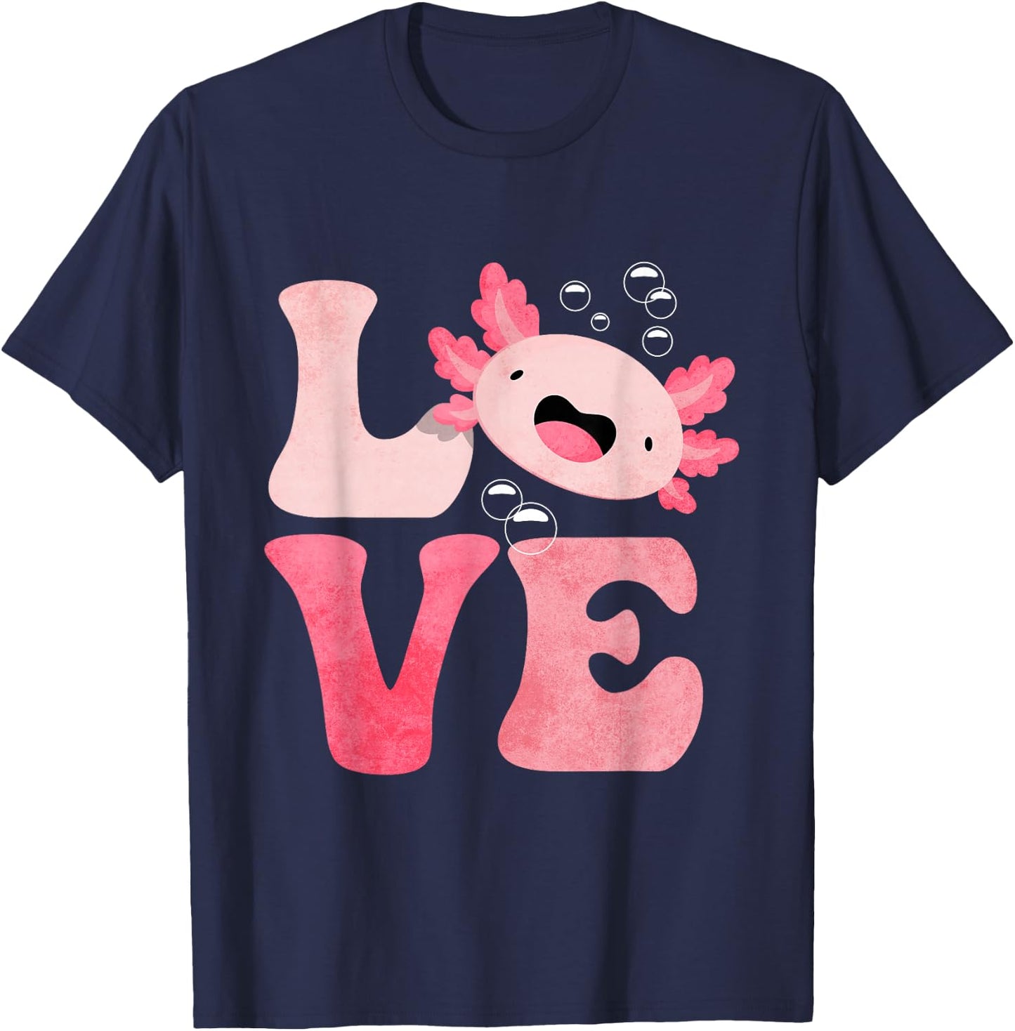 Axolotl LOVE T-Shirt - T-Shirt | Navy
