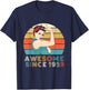 Awesome Since 1959 Strong Woman Year Of Birth Birthday T-Shirt - T-Shirt | Navy
