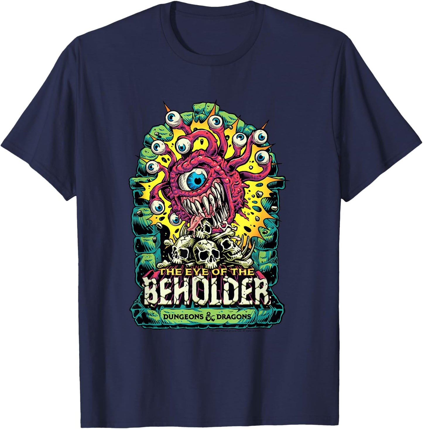 Dungeons & Dragons The Eye Of The Beholder T-Shirt - T-Shirt | Navy