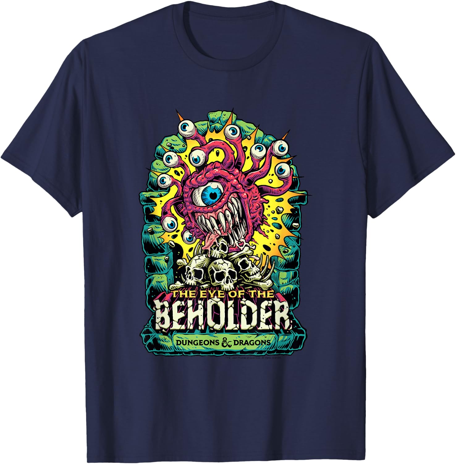 Dungeons & Dragons The Eye Of The Beholder T-Shirt - T-Shirt | Navy