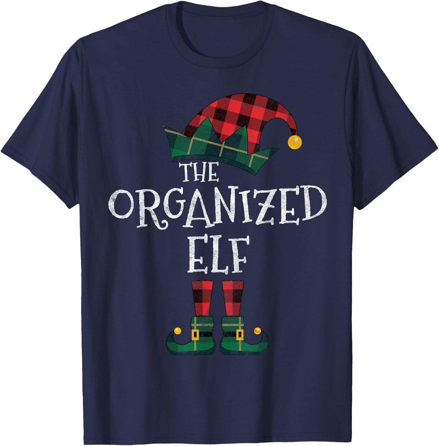 The Organized Elf Matching Family Group Gift Funny Christmas T-Shirt - T-Shirt | Navy