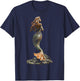 Mermaid Mythical Motif Fantasy Art Mermaid T-Shirt - T-Shirt | Navy