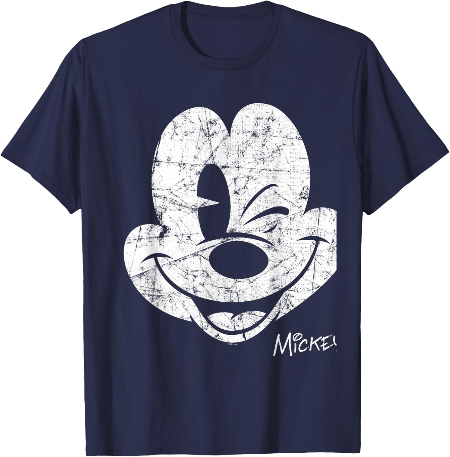Mickey Mouse Beaten Face T-Shirt - T-Shirt | Navy