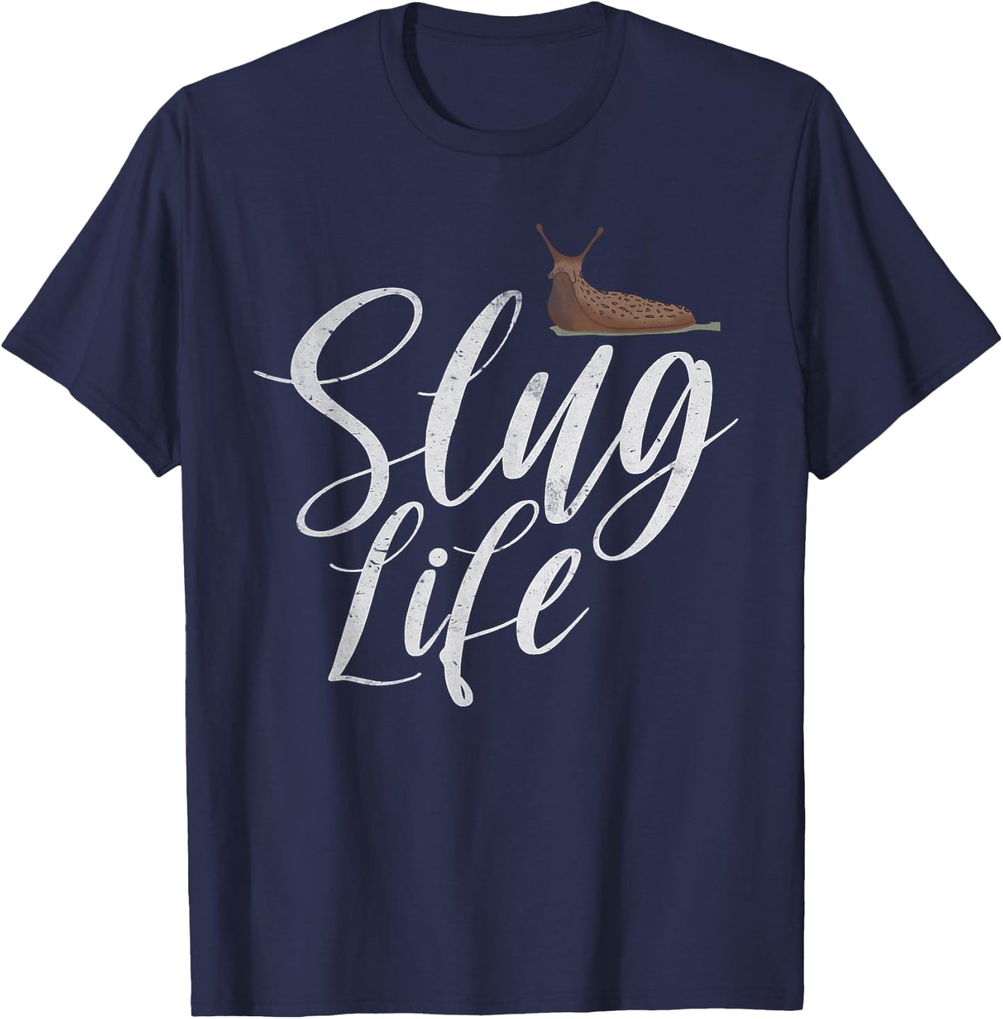Slug Life funny Snail T-Shirt - T-Shirt | Navy