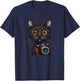Funny Tourists Cat with Camera Costume Women Kids T-Shirt - T-Shirt | Navy
