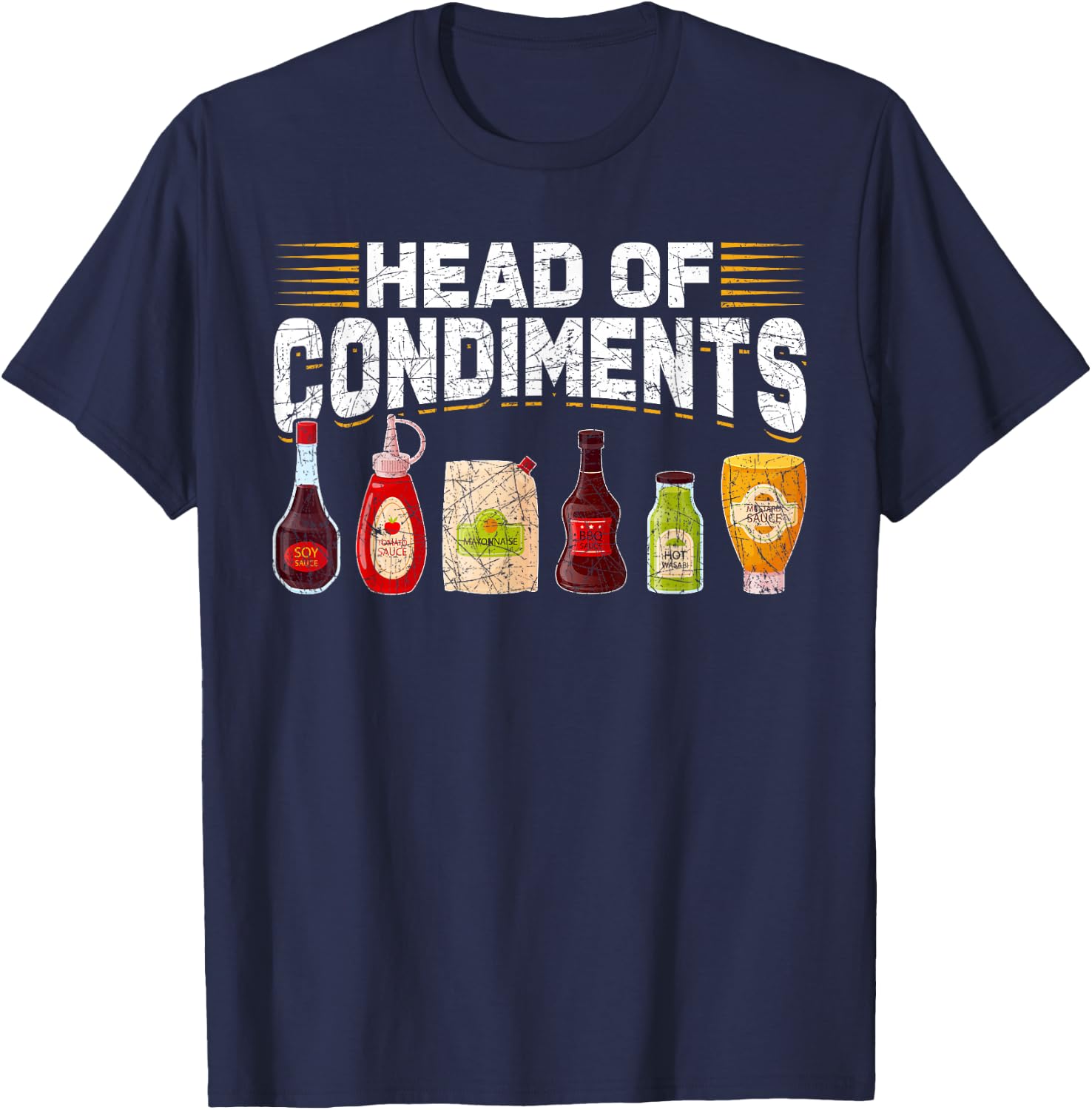 Head Of Condiments Barbecue T-Shirt - T-Shirt | Navy