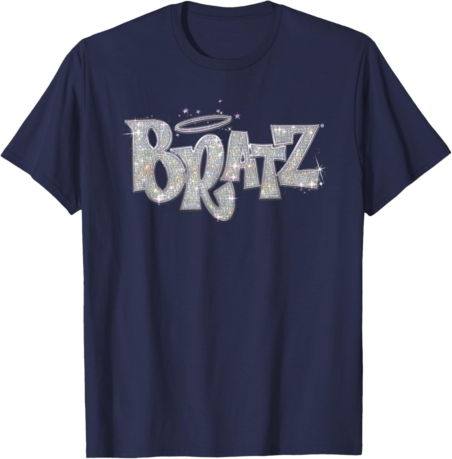 Glitter Bratz Logo , Black, S T-Shirt - T-Shirt | Navy