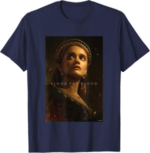 House of the Dragon Blood For Blood Alicent Hightower Retro T-Shirt - T-Shirt | Navy