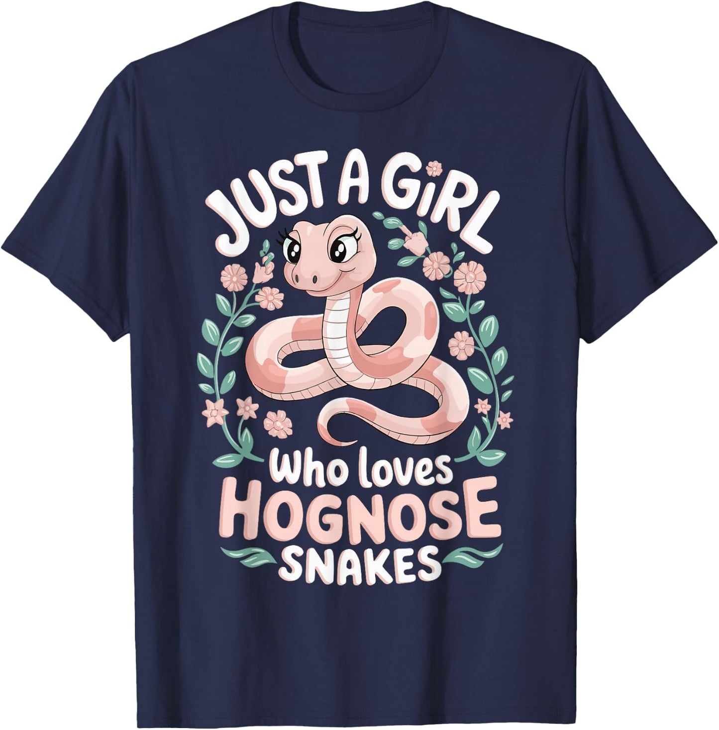 Just A Girl Who Loves Hognose Snakes T-Shirt - T-Shirt | Navy