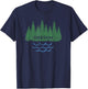Oregon Trees Silhouette Nature Outdoorsy Men Women Kids T-Shirt - T-Shirt | Navy