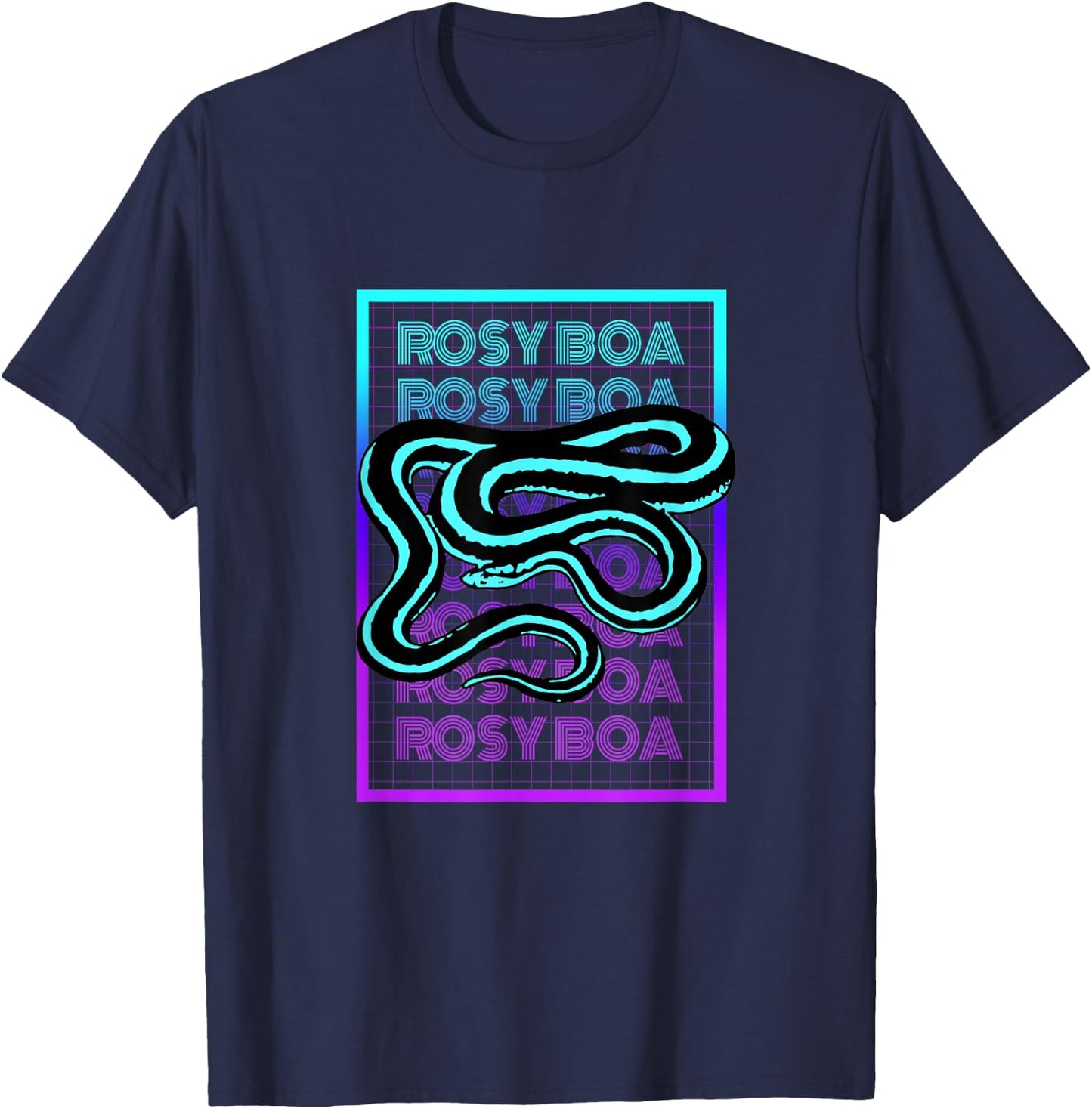 Rosy Boa Snake Vintage Retro Rosy Boa T-Shirt - T-Shirt | Navy