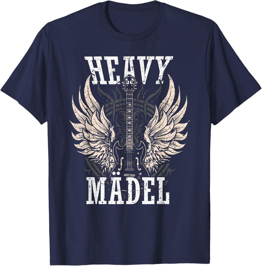 Women's Heavy Girls Rocker Metal , black T-Shirt - T-Shirt | Navy