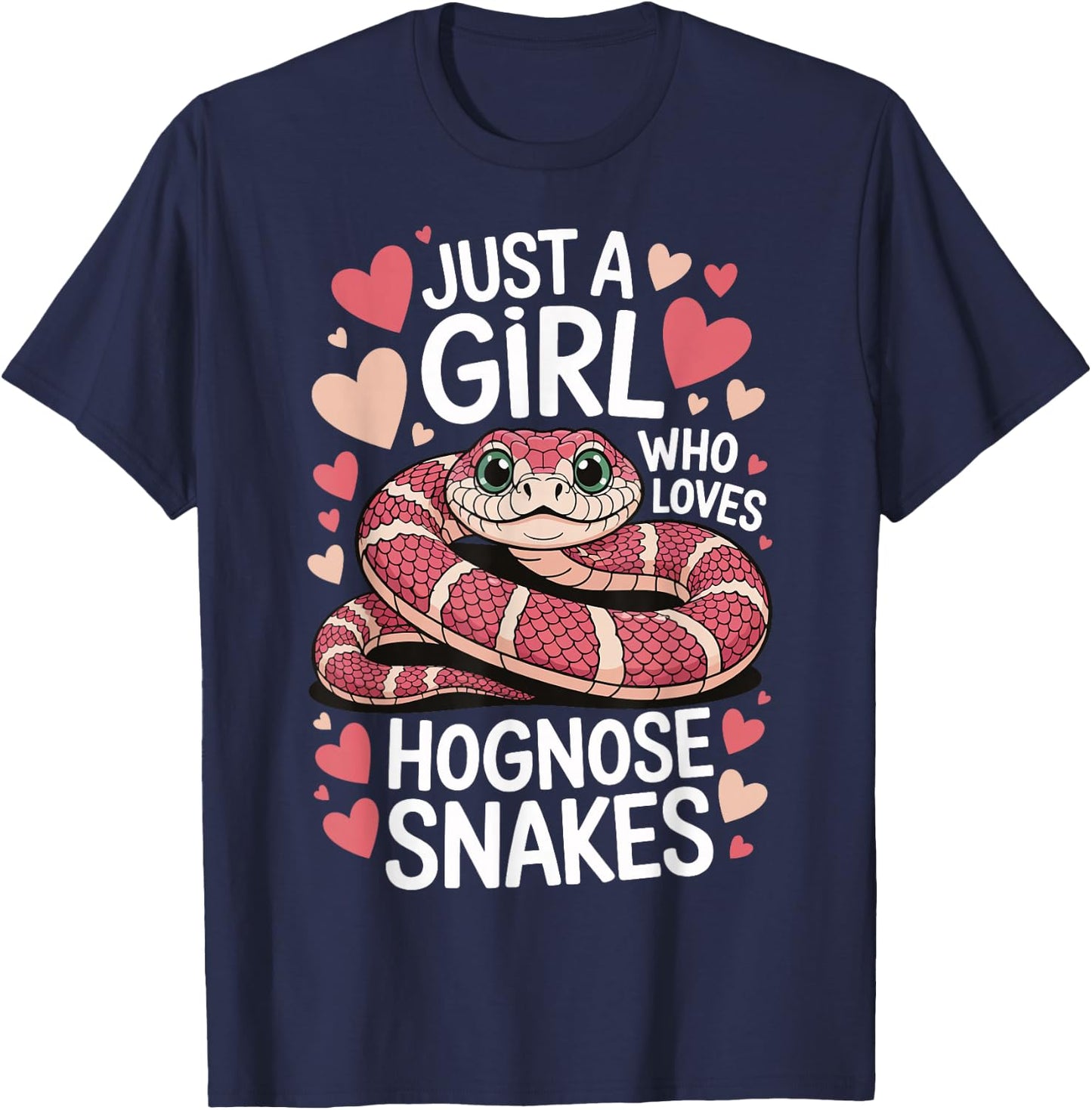 Just A Girl Who Loves Hognose Snakes T-Shirt - T-Shirt | Navy
