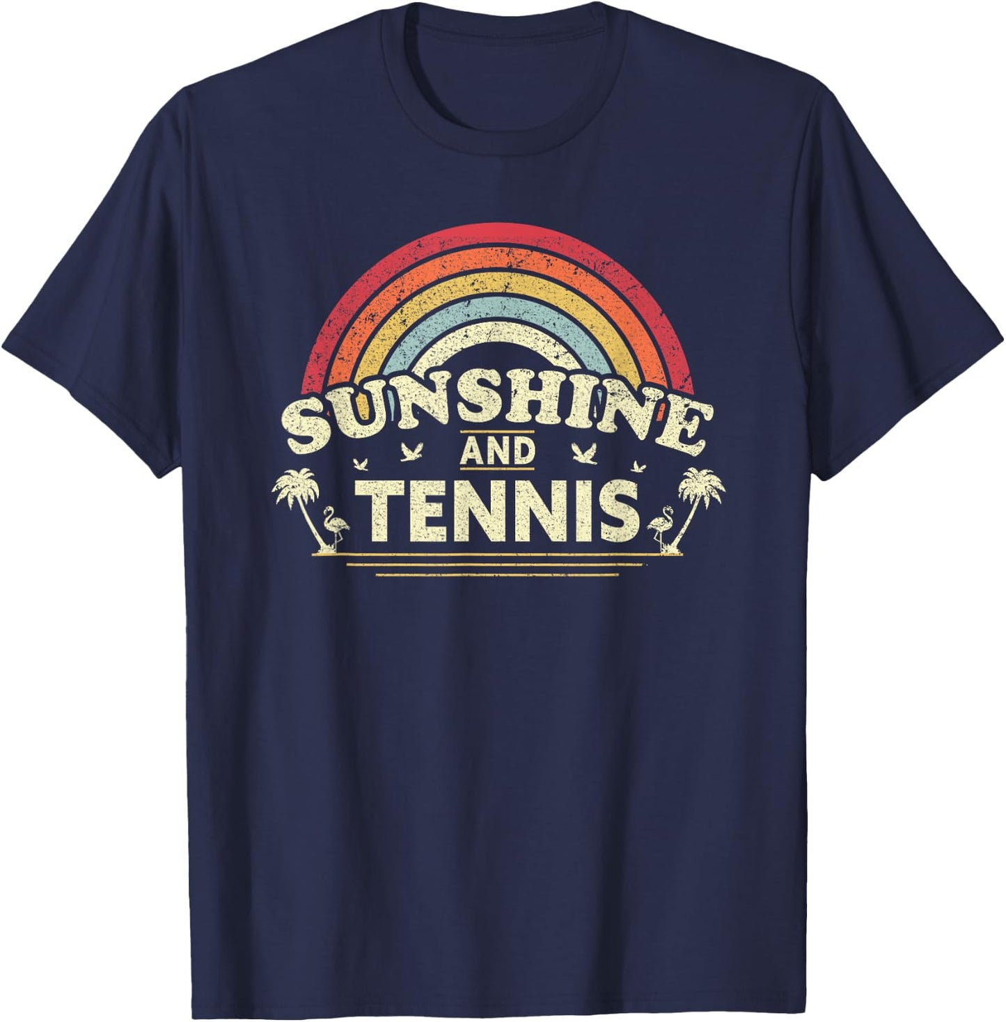 Sunshine, Tennis Shirt or Women. Retro, Country T-Shirt - T-Shirt | Navy