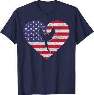 4th Of July Parrot American Flag Patriotic Kids Men T-Shirt - T-Shirt | Navy