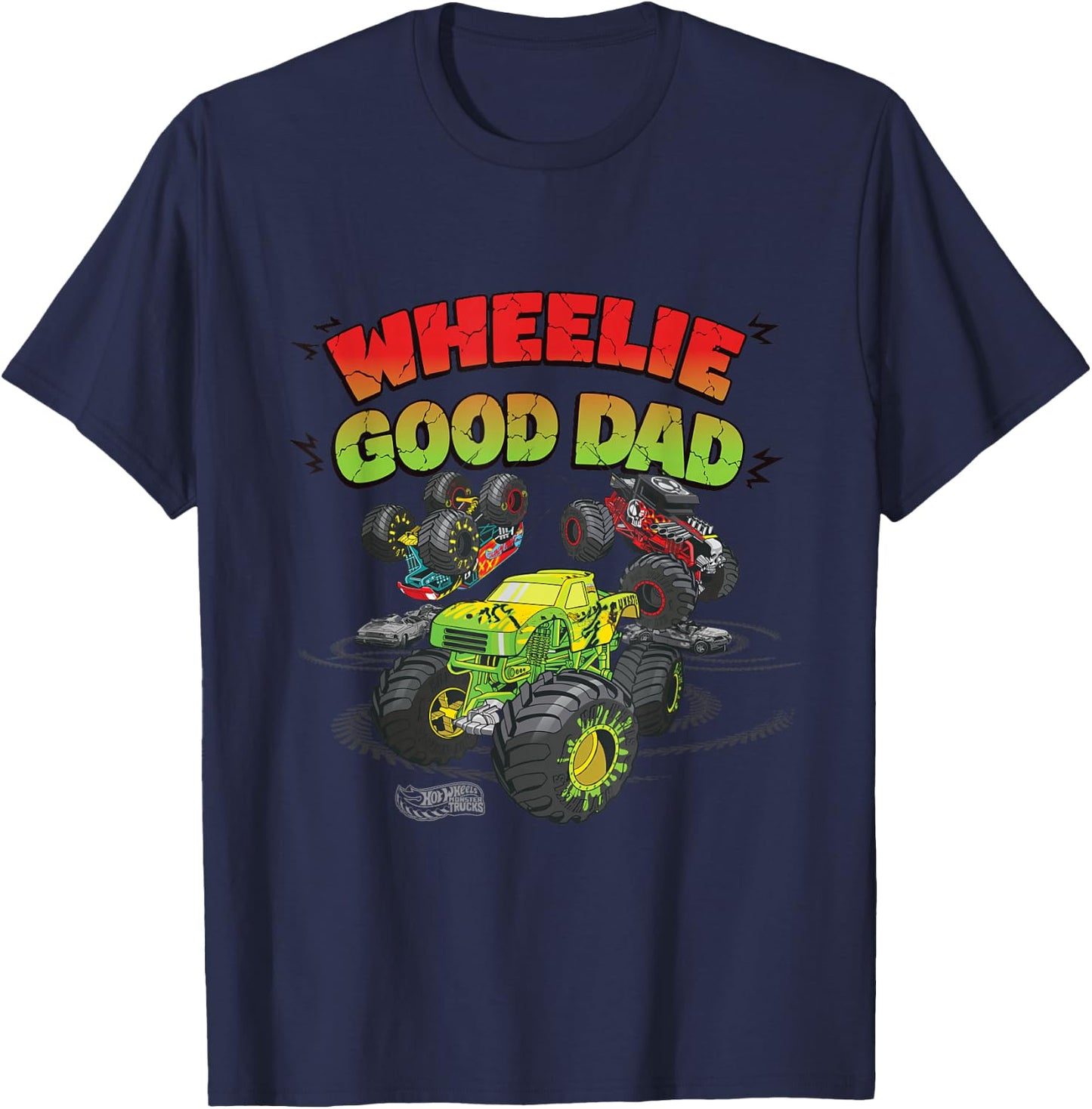 Hot Wheels Wheelie Good Dad T-Shirt - T-Shirt | Navy