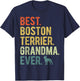Best Boston Terrier Grandma Ever Dog Lovers Mother's Day Men Women T-Shirt - T-Shirt | Navy