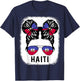 Haiti Girl Haitian Flag Shirt Hispanic Heritage Month Kids T-Shirt - T-Shirt | Navy