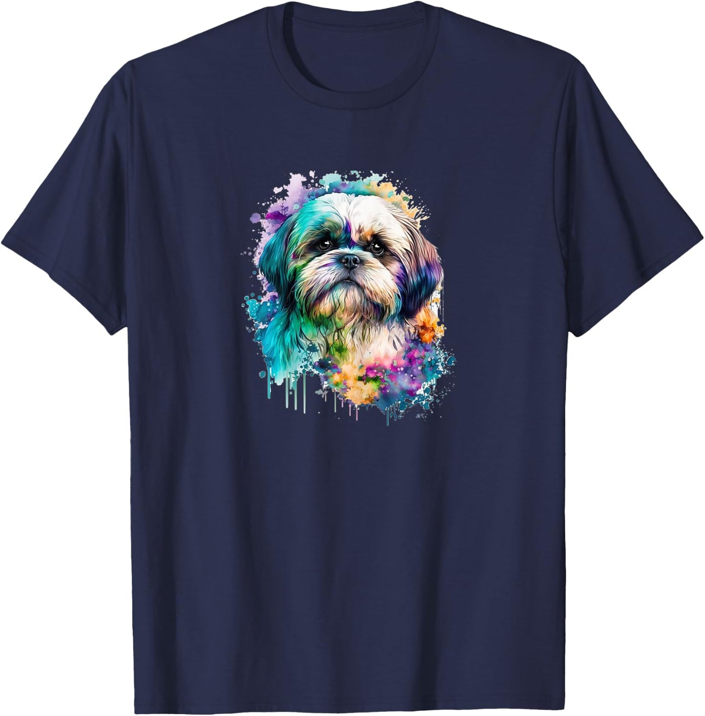 Damen Shih Tzu Mom Shih Tzu Liebhaber Shih Tzu Hundeliebhaber T-Shirt - T-Shirt | Navy