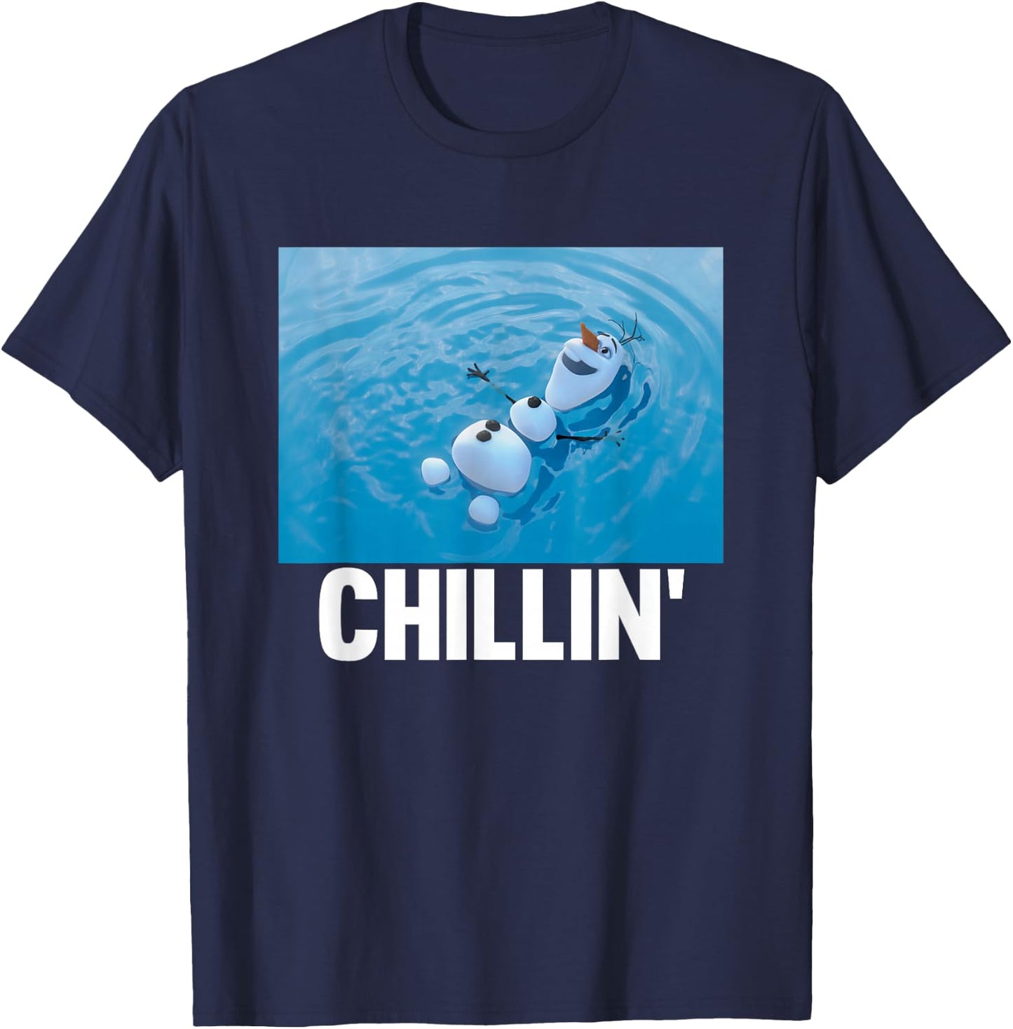 Disney Frozen Chillin' Olaf Swimming Shot T-Shirt - T-Shirt | Navy