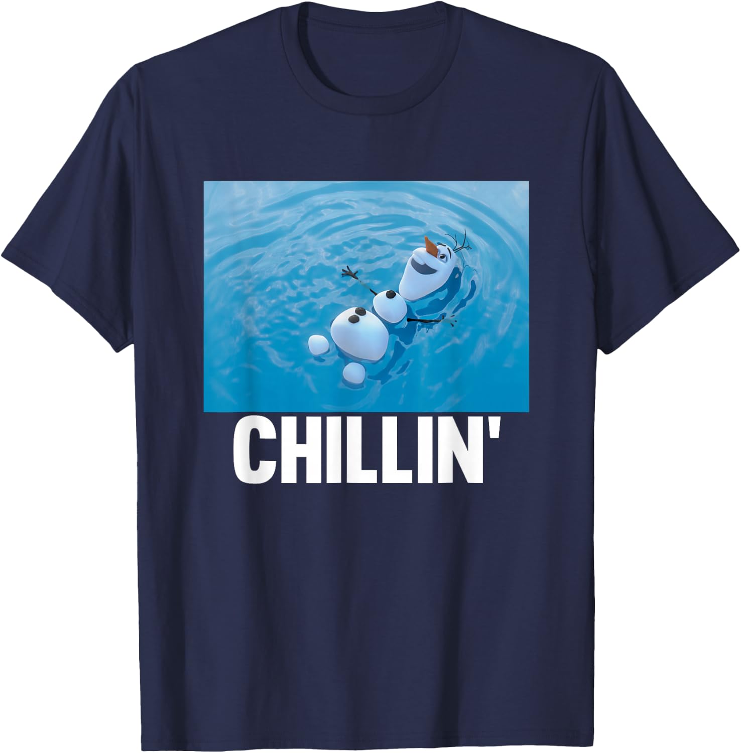 Disney Frozen Chillin' Olaf Swimming Shot T-Shirt - T-Shirt | Navy