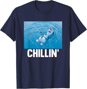 Disney Frozen Chillin' Olaf Swimming Shot T-Shirt - T-Shirt | Navy