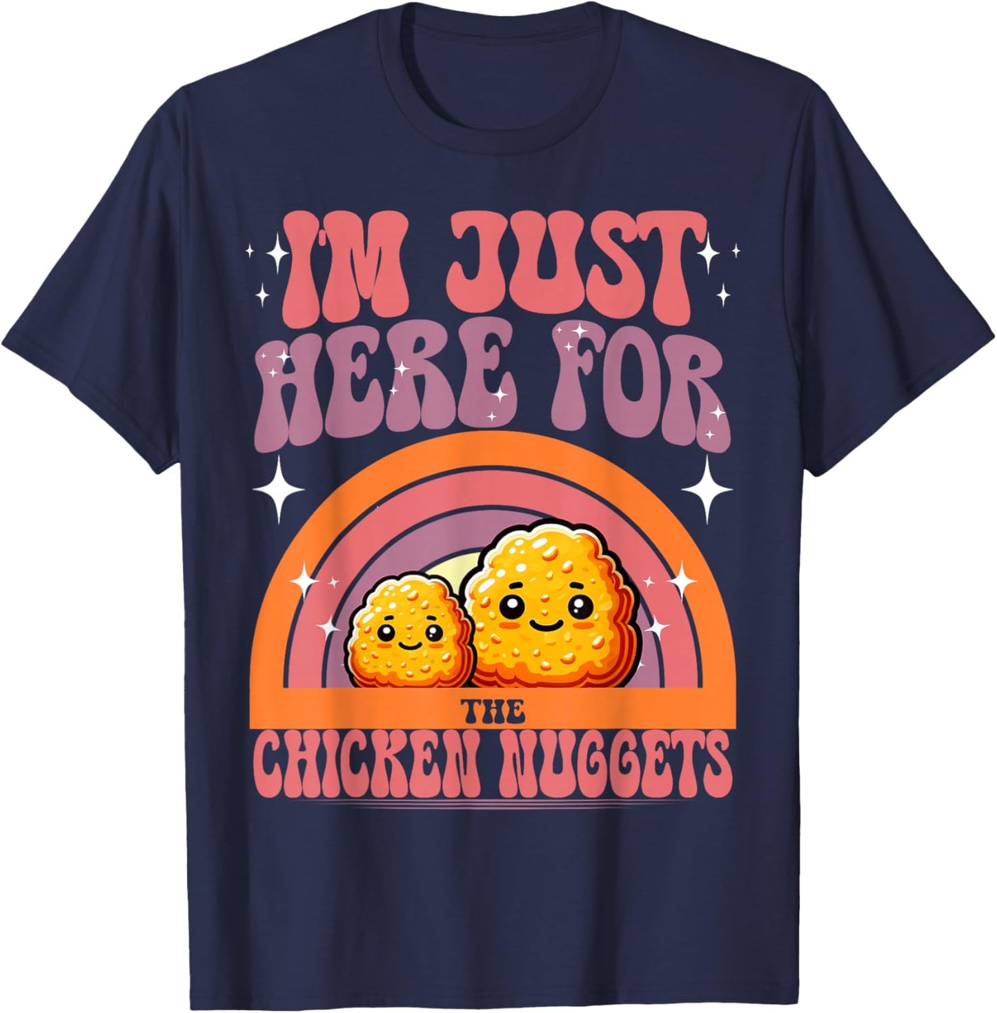 Chicken Nuggets Kawaii T-Shirt - T-Shirt | Navy