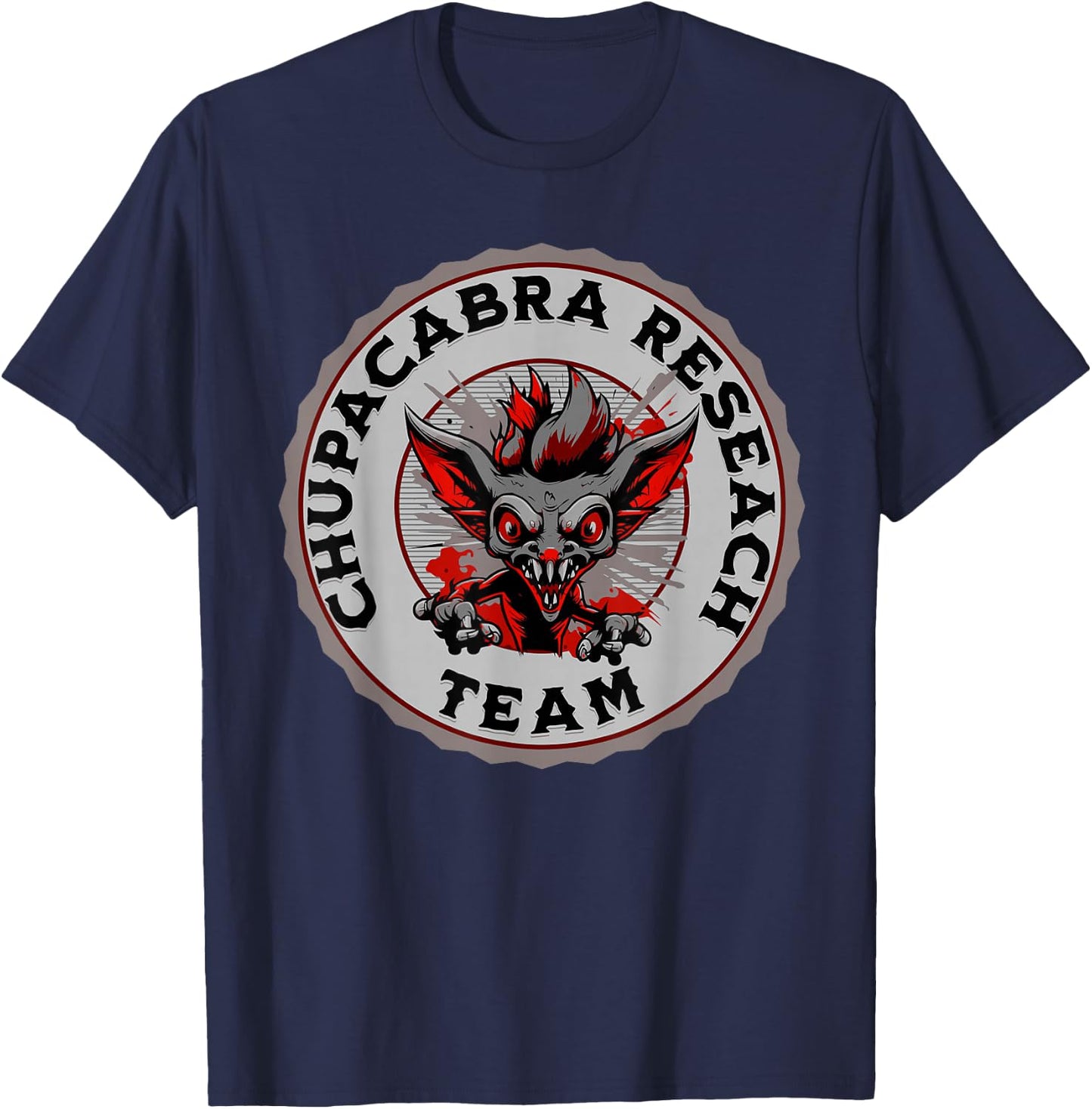 Chupacabra Research Team Hispanic Pride Mythical Cryptid T-Shirt - T-Shirt | Navy