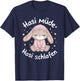 Hasi Tired Hasi Sleeping Shirt Rabbit Bunny , black T-Shirt - T-Shirt | Navy