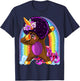 Dabbing Unicorn Afro Natural Hair African American Shirt T-Shirt - T-Shirt | Navy