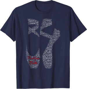New York Ballet Pointe Shoe T-Shirt - T-Shirt | Navy