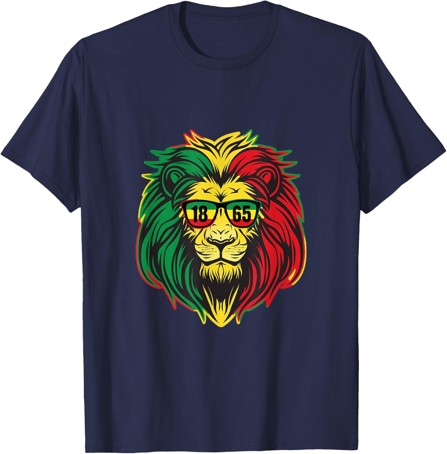 Lion juneteenth Shirt Women Dress Black History Freedom 1865 T-Shirt - T-Shirt | Navy