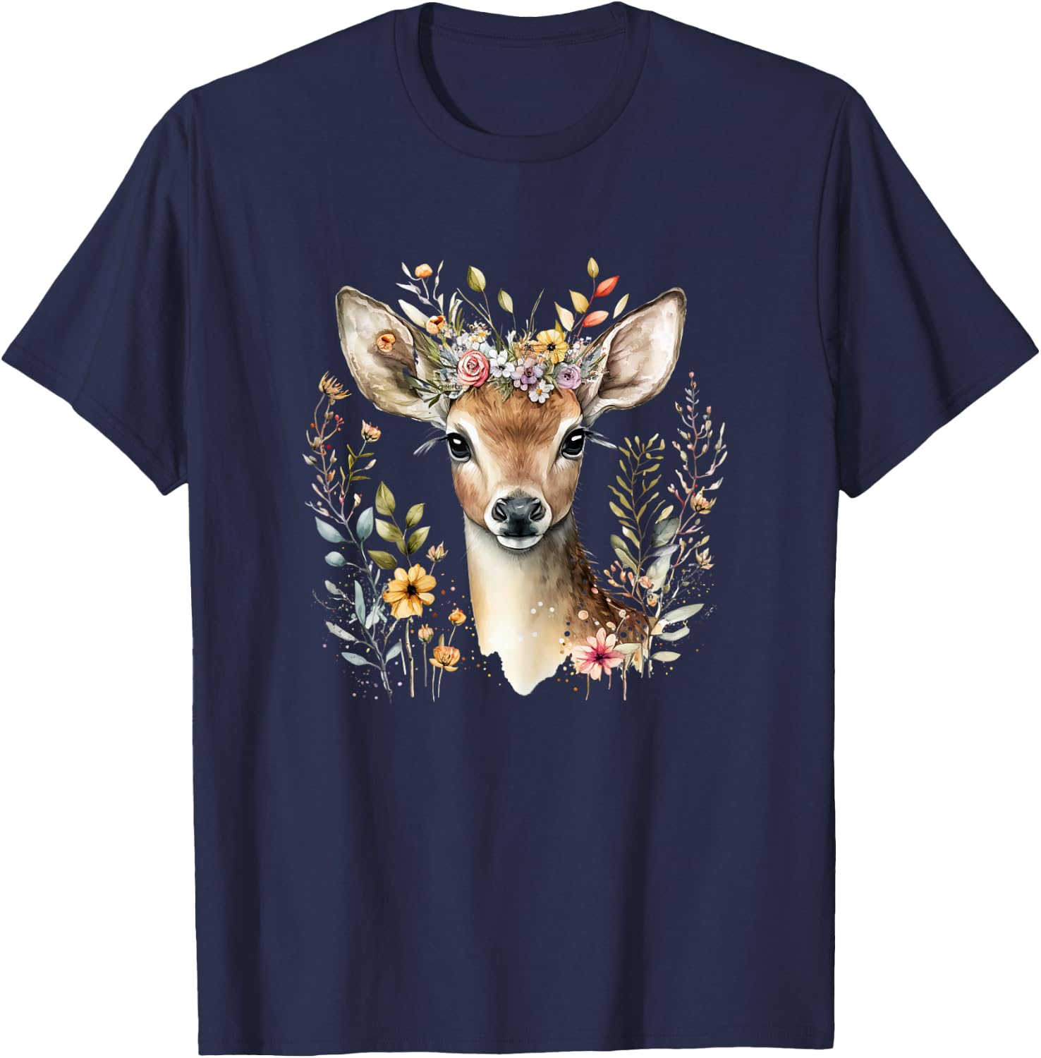Deer, Deer, Deer Costume, Ladies, Deer Costume, Girls, Costume , black T-Shirt - T-Shirt | Navy