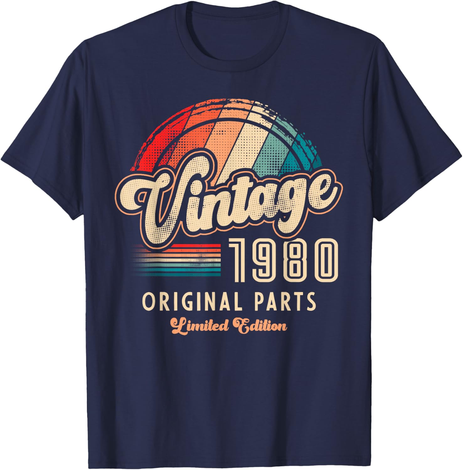 Vintage 1980 Original Parts 45th Anniversary T-Shirt - T-Shirt | Navy