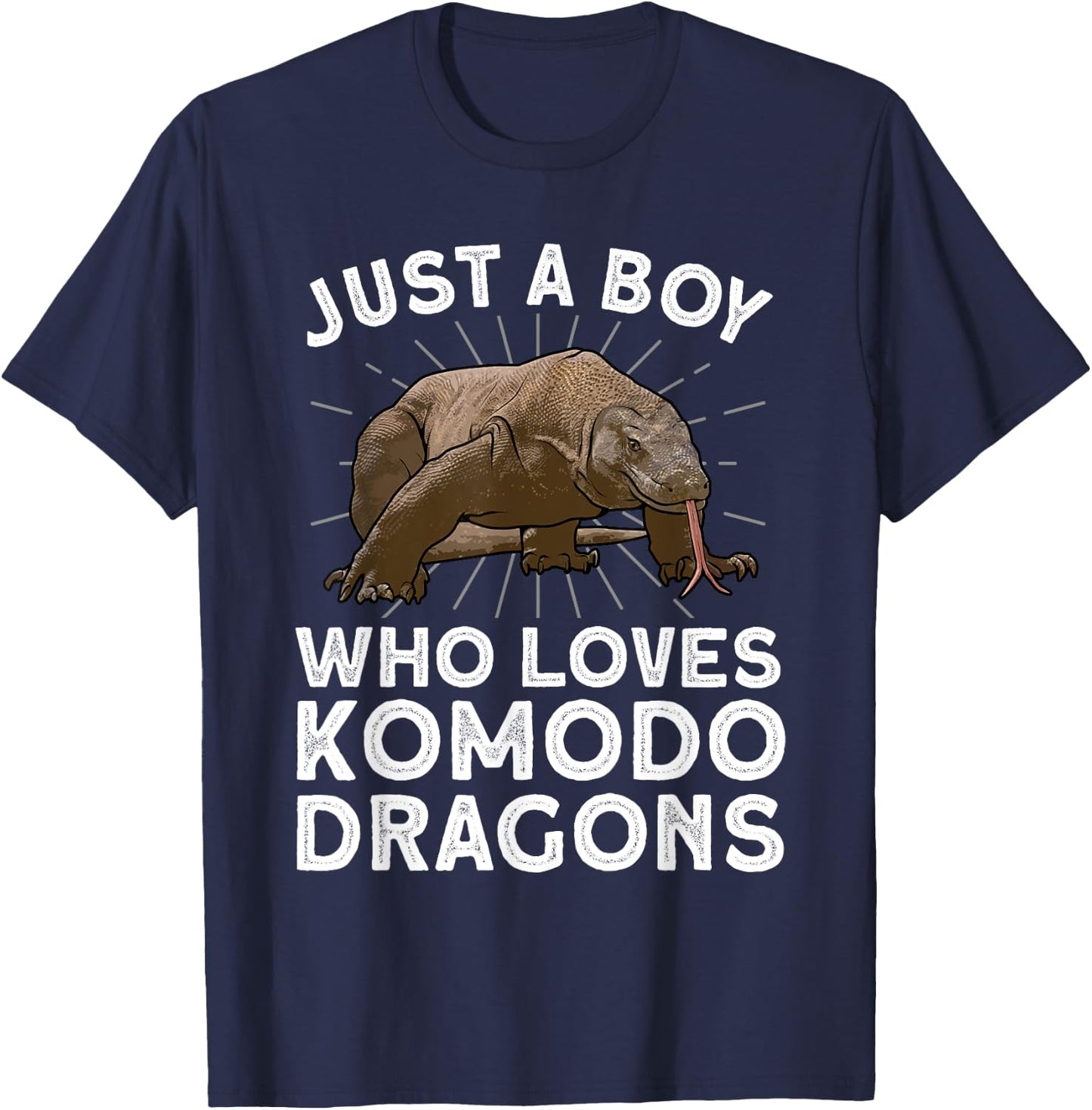 Funny Komodo Dragon Design For Boys Men Dragon Lizard Lovers T-Shirt - T-Shirt | Navy