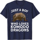 Funny Komodo Dragon Design For Boys Men Dragon Lizard Lovers T-Shirt - T-Shirt | Navy