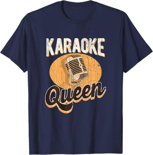 Karaoke Apparel Gift Karaoke Queen Gifts T-Shirt - T-Shirt | Navy