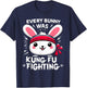 Every Bunny Was Kung Fu Fighting Funny Easter Rabbit T-Shirt - T-Shirt | Navy