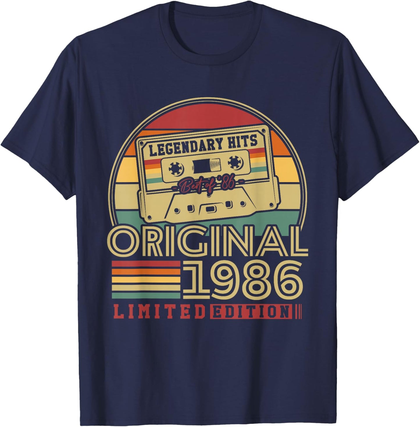 Original 1986 40th Birthday Vintage Gift Man Woman T-Shirt - T-Shirt | Navy