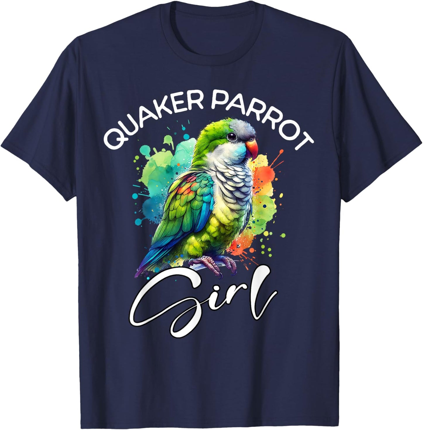 Quaker Parrot Girl Quaker Parrot T-Shirt - T-Shirt | Navy